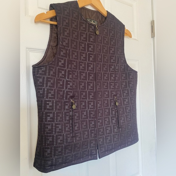 Fendi Vintage Zucca Monogram Vest-size large - Picture 4 of 9